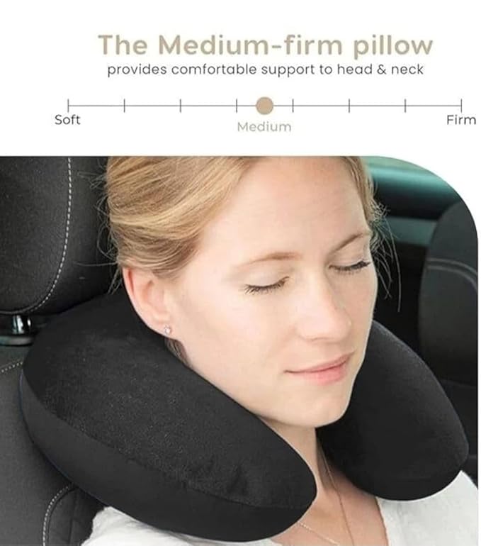 Memory Foam Neck Pillow | Orthopedic Cervical Support for Pain Relief & Better Sleep | Ergonomic Contour Design for Neck & Shoulder Comfort | Ideal for Home Travel & Office Use | Pack Of 3 - Image 4