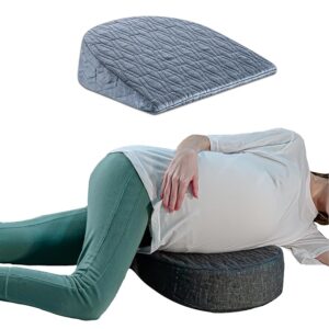 The White Willow Pregnancy Pillow for Pregnant Women-Maternity Pillow for Pregnancy Sleeping-Memory Foam Pregnancy Pillow Wedge for Belly & Back Support-Perfect Pregnancy Gift for Time Mom-Grey